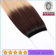 Top Quality 100% Brazilian Straight Muti Color 18" Virgin Human Hair Knot Thread Hair Extension Remy Hair